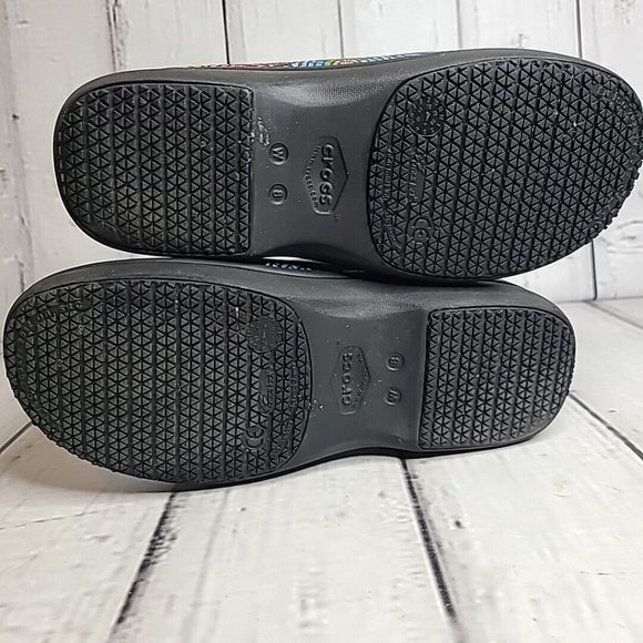 Crocs Neria Pro II Womens Size 8 Rubber Slip On Nursing Work Clogs Shoes Black - Picture 11 of 12